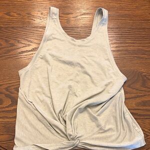 Athleta Essence Spacedye Heather Green Twist Tank Top Size M
